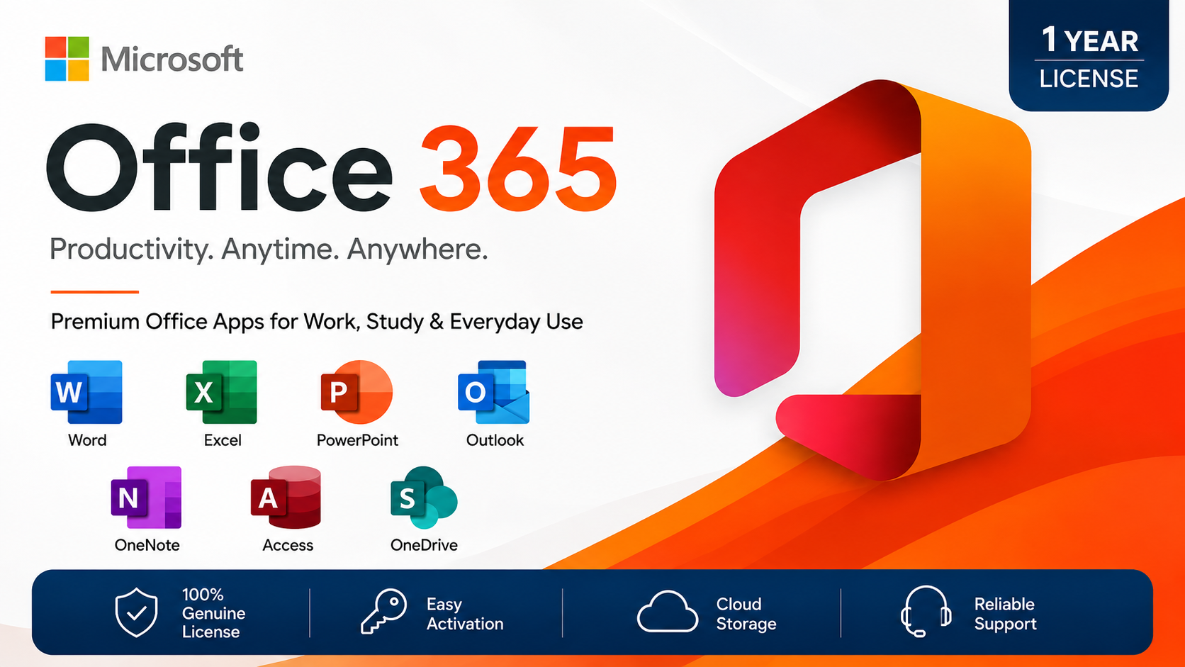 Microsoft Office 365 License 1Year